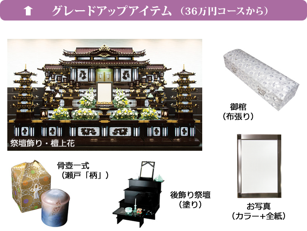 白木77セットプラン（白木祭壇）ティア黒川の葬儀プラン｜葬儀